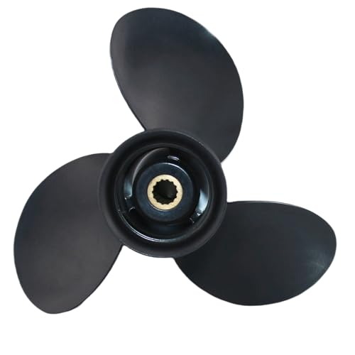 Boat Outboard Propeller 9.25x10(9 1/4x10) for Tohatsu Nissan Mercury 9.9-20 HP Engines, 9.25 x 10 Pitch Replace 9.3x10 Aluminum Boat Motor Prop, 14 Tooth Spline, OEM No. 3BAB64521-1 48-897752A11, RH