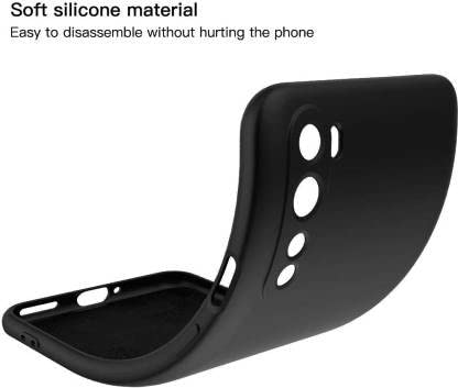 Image of Mobile Back Cover Case for Oneplus Nord (2020 Earlier Model) (Silicone Case|CameraProtection|Black SC1510)