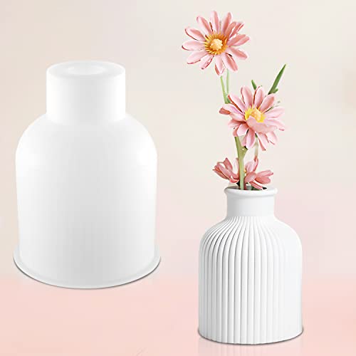 Vase Silikonform Epoxidharz Formen Moulds Blumenvase Silikonformen Vase Resin Gießform Raysin Harz DIY für Make-Up Pinsel Stifthalter Vasen Dekorativen Ornamenten