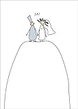 Kartenkaufrausch Hochzeitskarte mit niedlichem Brautpaar: Ja! • auch zum direkt Versenden mit ihrem persönlichen Text als Einleger. • edle Gratulationskarte mit Umschlag für das Brautpaar