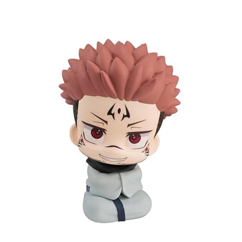 Image of QAHEART JJK Figure Ryomen Sukuna Look Up Figure, 10cm Anime Action Figure Model Statue Cake Topper Decoration Handmade Collectible Gifts for Fans