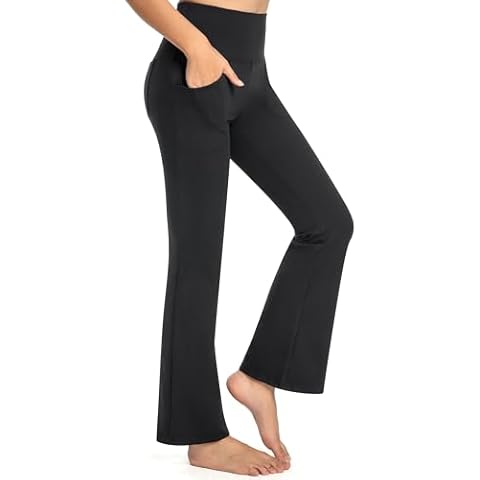 GymCope High Waist Bootcut Yoga Pants Cover