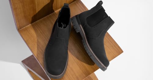 Jousen Men's Chelsea Boot Slip-On Casual Boot - Black, Size 10 angle 5
