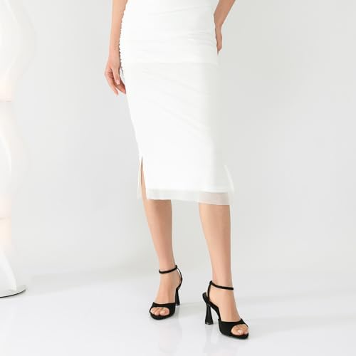 Image of Susanny High Heels for Women Pointed Open Toe Strappy Chunky Block Heels Ankle Strap Stiletto Kitten Heeled Sandals Wedding Bridal Party Prom Sexy Dress Shoes