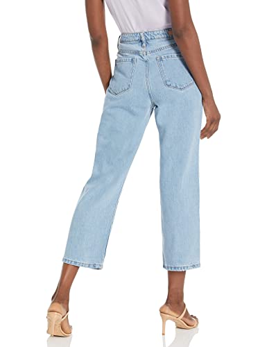 [BLANKNYC] Womens Five Pocket Ribcage Straight Leg Jean with Rips2