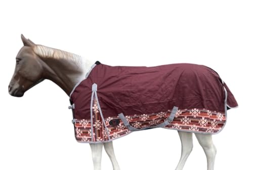 Image of 1200 Denier RAIN Sheet | RAINSHEET (Waterproof & Breathable) (Maroon with Aztec Bottom, 78)