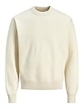 Con hombros caídos JACK & JONES Jorvesterbro Knit Crew Neck Sn Jersey de Punto, Crudo, S para Hombre