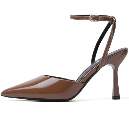 Image of Susanny Heels for Women Stiletto Closed Pointed Toe Backless Dress Shoes High Heels Sexy Kitten Pumps Wedding Guest Party Dance Prom Dressy Comfort Shoes