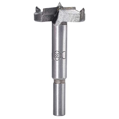 KATUR Punta da trapano a coclea Forstner 38mm, sega per foro per cerniera per alesatura per falegnameria, taglio con codolo tondo in metallo duro per cerniera, compensato, MDF, strumento CNC