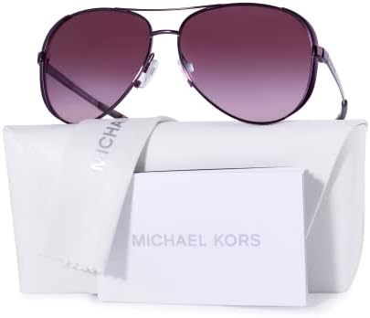 Michael Kors MK5004 CHELSEA Aviator 11588H 59M Sunglasses For Women + BUNDLE With Designer iWear Complimentary Eyewear Kit (Plum/Burgundy Gradient)