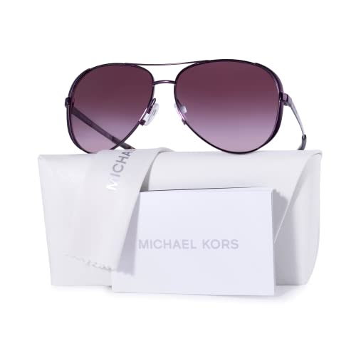 Michael Kors Mk5004 Chelsea Aviator 11588H 59M Sunglasses For Women + Bundle With Designer Iwear Complimentary Eyewear Kit (Plum/Burgundy Gradient) #TOP17