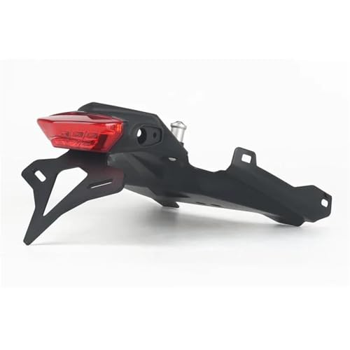 Support de plaque moto F900R court rouge avec porte-bagages arrière intégré