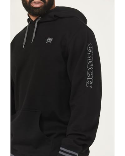 Cinch Men's Black Essentials Logo Hoodie3