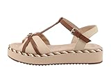 TOM TAILOR 9590200008, Sandalia Mujer, Arena, 38 EU