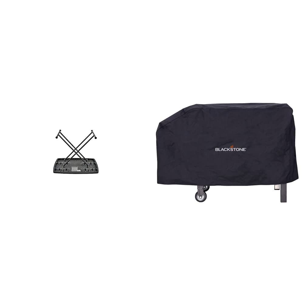 Photo 1 of *SEE NOTES* Iceberg 65491 IndestrucTable Too 1200 Series Resin Personal Folding Table 30 x 20 Charcoal & Blackstone 1529 Griddle Cover (28 Inches) Water Resistant Charcoal Table + Cover