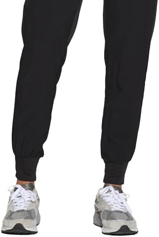 COZYFIT Womens Scrub Pants - Soft Stretch Yoga Style with 5 Pockets, Slim Fit Jogger Scrubs Pants for Women, Black, Large - 5