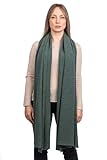 DALLE PIANE CASHMERE Étole Femme 100% Cachemire Made in Italy, Couleur : Vert sauge, 60 x 205 cm