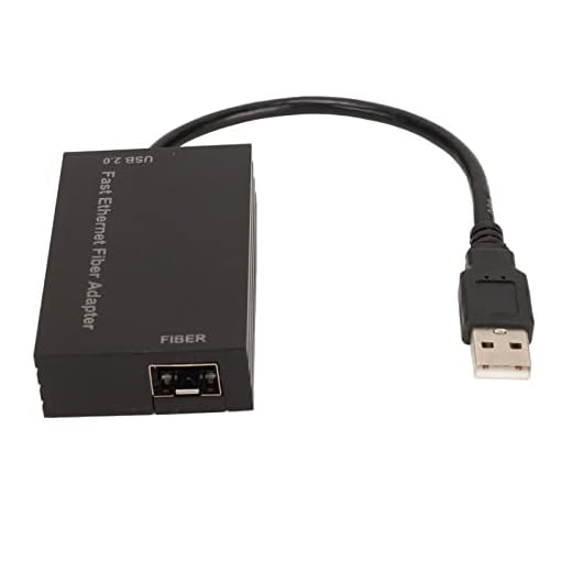 Annadue USB 2.0 Ethernet Glasfaseradapter, USB A AX88772 Hochgeschwindigkeits 100M SFP Adapter mit Einem Einzelnen Optischen Port für Desktop Computer, Notebooks und Intelligente Haushaltsgeräte