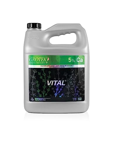 GROWMANIA Fertilizante Vital de Grotek 4 L | Abono Nutritivo con Alta Concentración en Calcio para Plantas y Cultivos | Fórmula Soluble