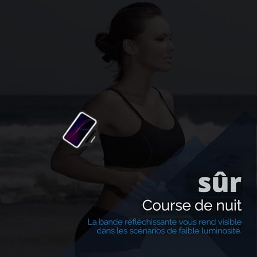 HAISSKY Brassard Sport avec Poche Écouteur pour Smartphones jusqu'à 6,9" – vue 6