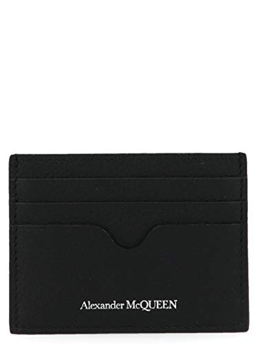 Preisvergleich Produktbild Alexander McQueen Luxury Fashion Herren 5508710PY0N1000 Schwarz Leder Brieftaschen / Jahreszeit Permanent