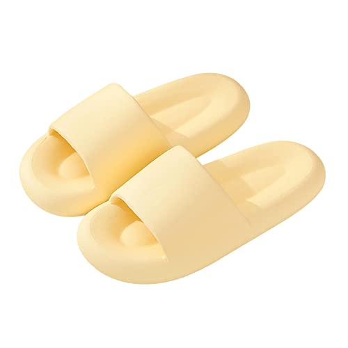 LUCBEI Yellow Shark Couple Summer Sandals (Size 44-45)