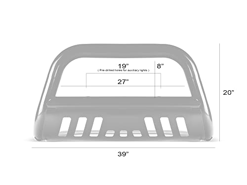 Image of Armordillo 8712719 Classic Series Bull Bar - Black Fits 1988-2000 Chevy /GMC C10 C /K Truck /Silverado /Suburban /Tahoe /Sierra /Yukon
