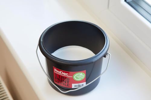 ProDec 1 Liter Farbkessel, 100% recycelter Kunststoff zum Umfüllen von Farbe, Lack, Holzbehandlungen, größere Dosen und zum Mischen von Tapetenkleister, ideal für Arbeiten auf Leitern und Plattformen
