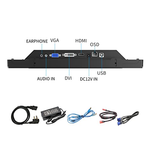 Image of GreenTouch 13.3 Inch 10 Points Open Frame Touch Display, Industrial PCAP Touchscreen Monitor, VGA+HDMI+DVI Port - 16:9