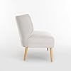 Christopher Knight Home GDFStudio Dumont Mid-Century Modern Fabric Settee, Beige and Natural, Loveseat
