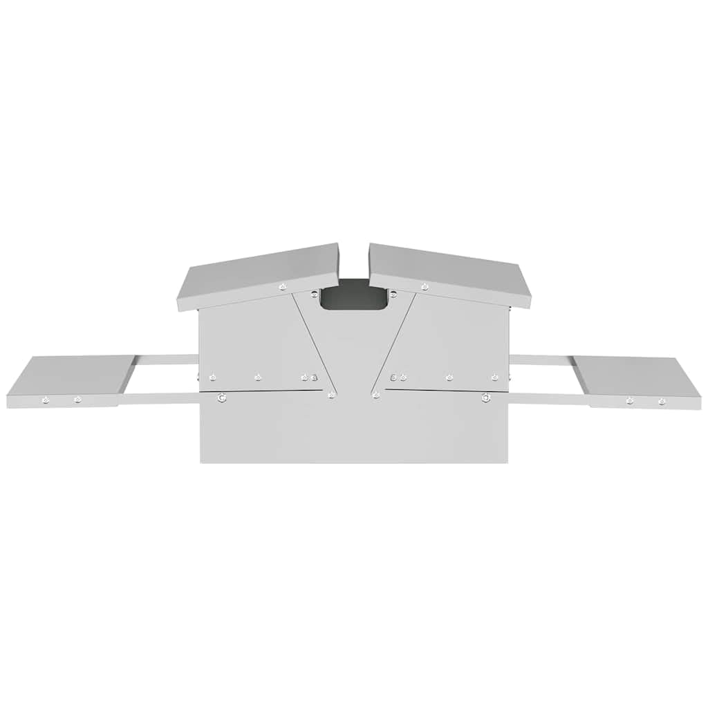 Comedero para gallinas de acero galvanizado, 75 x 53 x 20,5 cm, comedero para pollos con porciones automáticas, estación de hidratación impermeable para interior y exterior