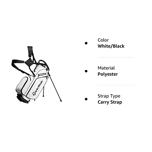 Taylormade 5.0 St Bag, White/Black #TOP5