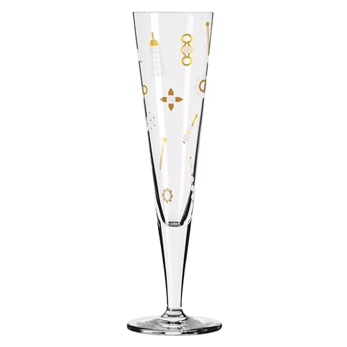 Copas de champán con oro auténtico Ritzenhoff Goldnacht juego de diseño 7