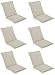 Produktbild Pure Home & Garden 6er Set Niederlehner Gartenstuhl Auflagen Cream, Made IN Europe, 100 x 50 x 6 cm