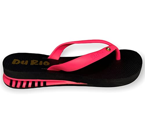 Chinelo Feminino Com Salto DuRio Air Para Esporão Fascite Plantar Ortopédico Vegano (Rosa, G, br_foo