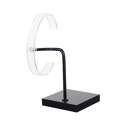 Ipetboom 1pc Watch Stand Watch Display Stand Holder Watch Holder Bracket Stand for Watch Single Watch Display Rack Watch Display Holder Displaying Mechanical Man Watch Displays Metal Black