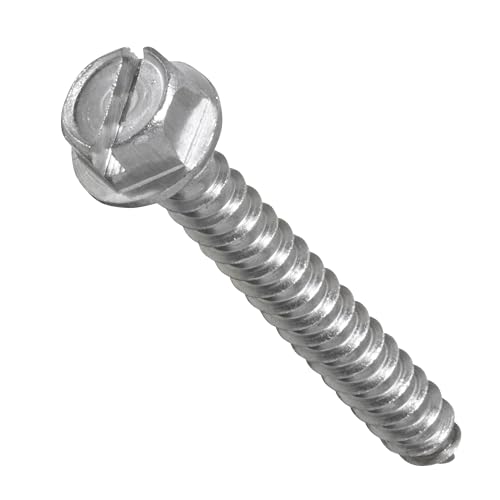 Vis tôle tête hexagonale inox 18-8 type A 30,5x7,6 cm lot de 25