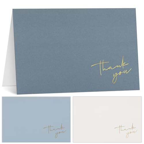 Beautiful Thank You Cards Set of 30 With Envelopes and Stickers - Elegant Blank Cards For Personalized Notes - Perfect Bulk Stationary Set For All Occasions incl. Weddings, Business & Baby Showers