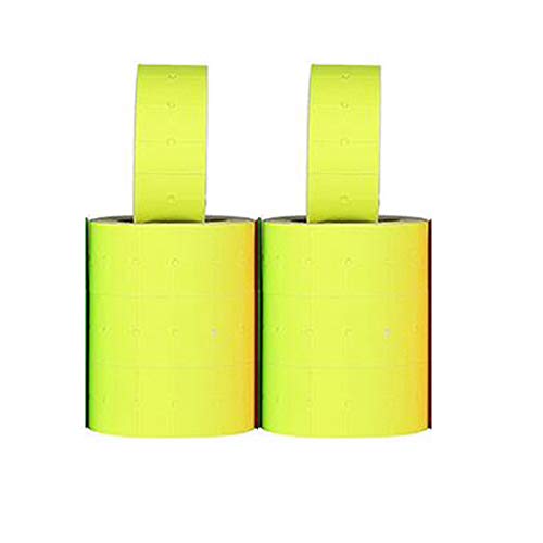 21x12MM Price Label Stickers Price Gun Labels Pricemarker Labels Labeller Paper Tag Fit for M5500，MX5500, etc (10 Rolls,Yellow)