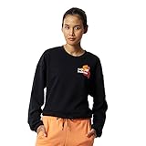 New Balance Women's NB Essentials Super Bloom Crew, Black, Large