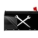 WZARILNEX Crewneck Ironworker Crossed Tools Magnetic Waterproof Mailbox Cover Home Decoration Mailbox Cover 21x18 in