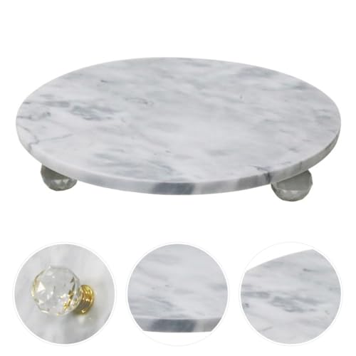 Plateau marbre rond cuisine pour ranger et présenter proprement - 8