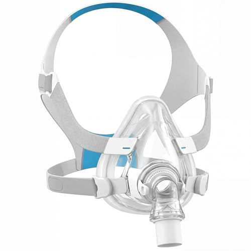 TMS Comfort Series CPAP MASK, Full Face CPAP Masks with Headgear, Replacement Frame System for AirFit F20, Full Cover Assembly Set - Includes Elbow and Cushion, Large
