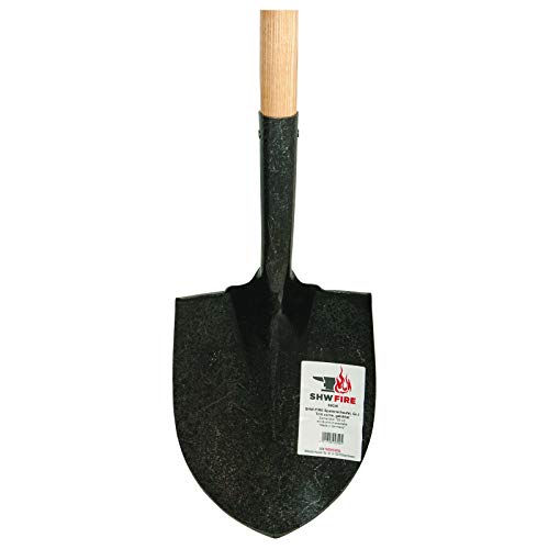 Spatenschaufel mit Trittschutz - 120cm Langer Eschenholzstiel - für effiziente Gartenarbeit von SHW-FIRE