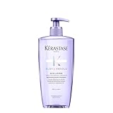 Kérastase Blond Absolu, Champú Hidratante Iluminador, Fórmula Reparadora, Enriquecido con Ácido Hialurónico, Para Pelo Sensibilizado, Decolorado, Con Mechas y Grises, Bain Lumière, 500 ml