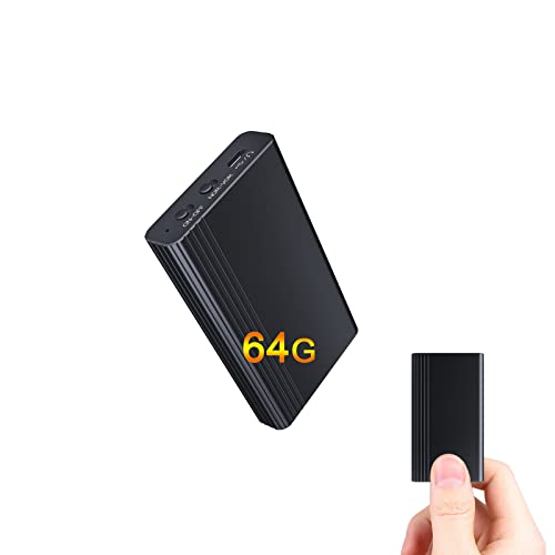64GB Eingebauter Magnet Diktiergerät Mini, 2000 Stunden Speicherkapazität, Kontinuierliche Aufzeichnung für 12 Tage,Aufnahmegerät Digital, Voice Recorder STTWUNAKE