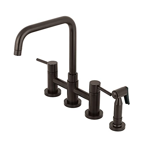 70% Off Discount Kingston Brass KS8285DLBS Concord Bridge Kitchen Faucet, Oil Rubbed Bronze