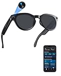 Lufor Smart Glasses with Camera and Bluetooth, 8MP 32GB 1200P HD Video Recording, Real-Time Translation & Voice Assistant, Open-Ear Bluetooth Audio for Vlogging, Travel & Meetings