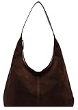 Trendy Suede Crescent Shoulder...