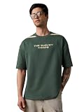 The Souled Store Attack On Titan: Survey Corps - Camiseta de manga corta para hombre y niño, cuello redondo, color verde oscuro, estampado gráfico, anime, casual, hombros caídos, ropa de calle de